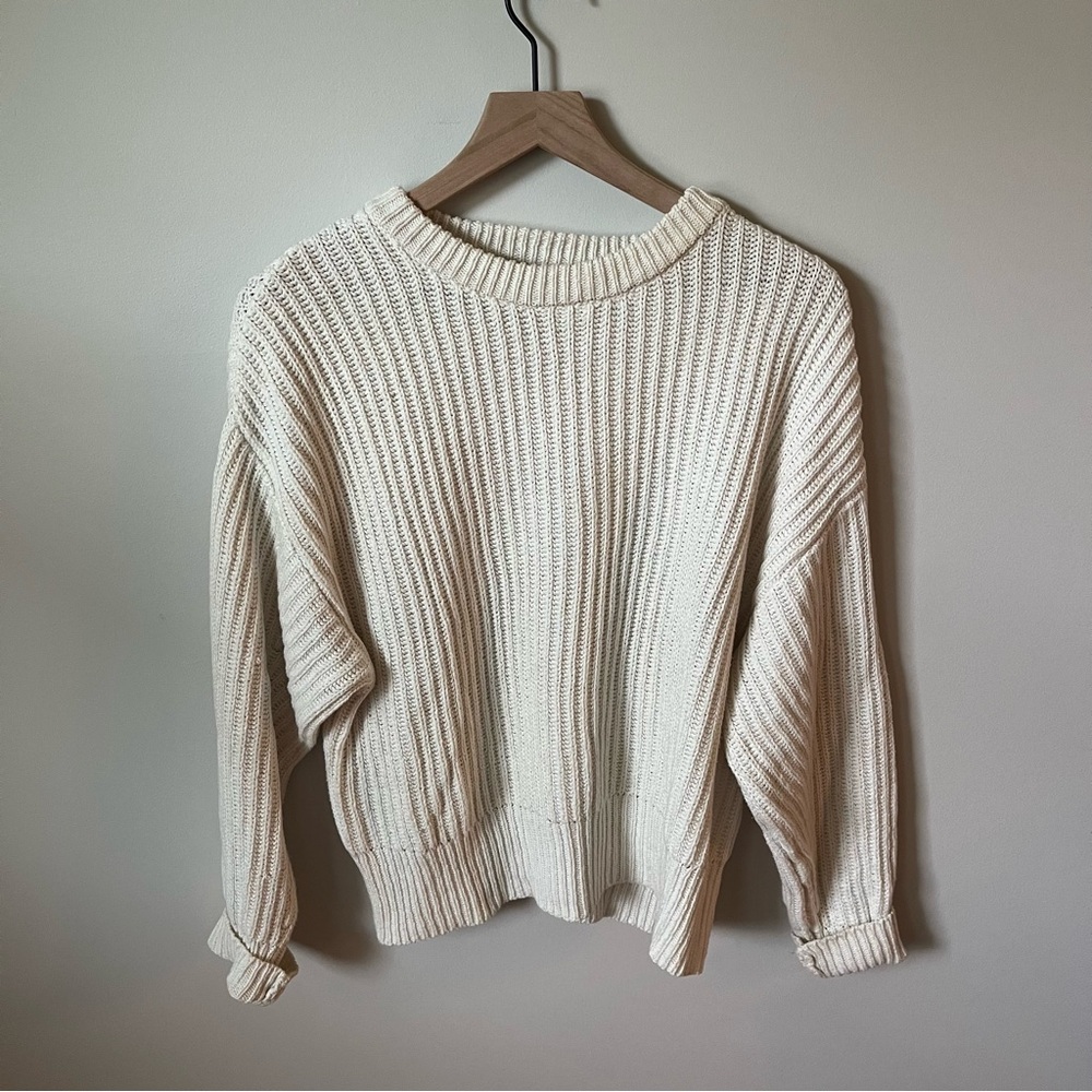 Cozy White Knit Sweater